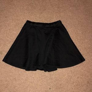 Basic black skater skirt